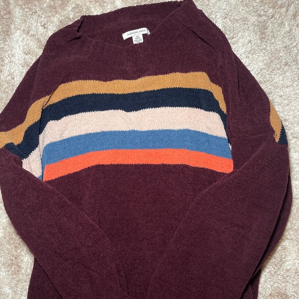 AE Cranberry Oversized Cardigan